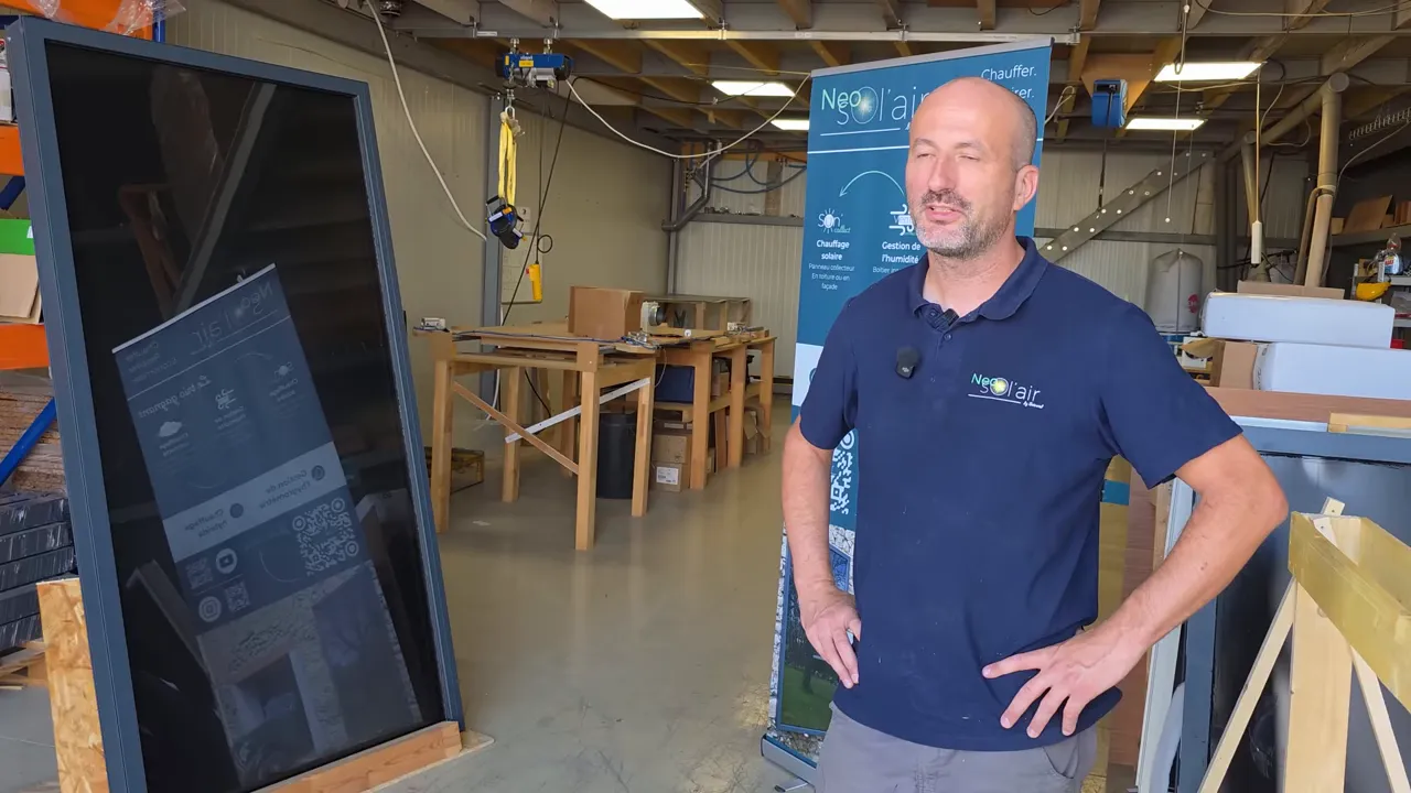 Présentation en atelier du système Neo Sol’air pour chauffer et renouveler l’air