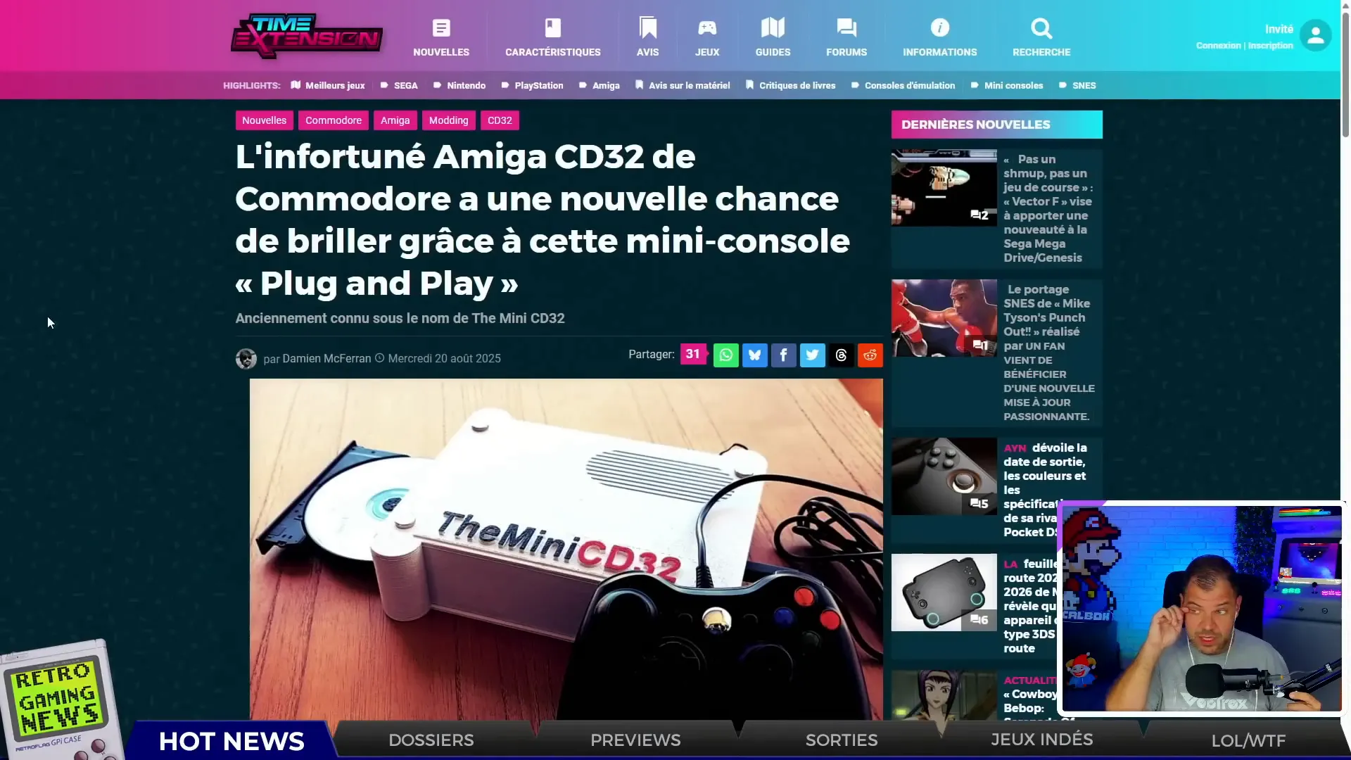 CDEX 32 : mini-CD32 basé sur Raspberry Pi