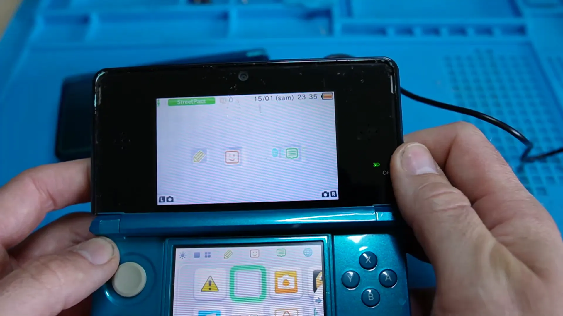 Test de la première 3DS, écran 3D fonctionnel