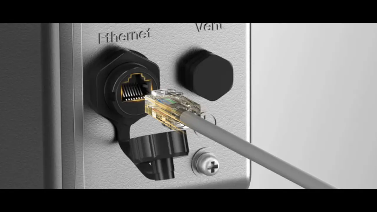 Vue de la prise Ethernet de la batterie SolarVault