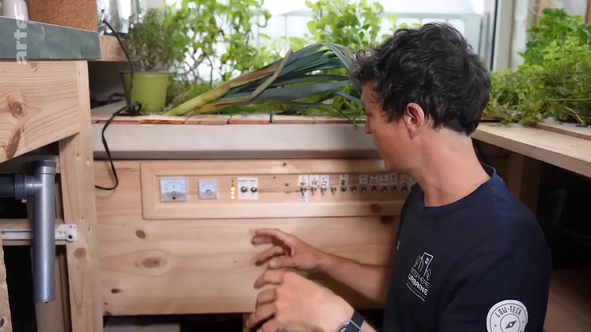 Le cerveau de la biosphère avec panneaux solaires