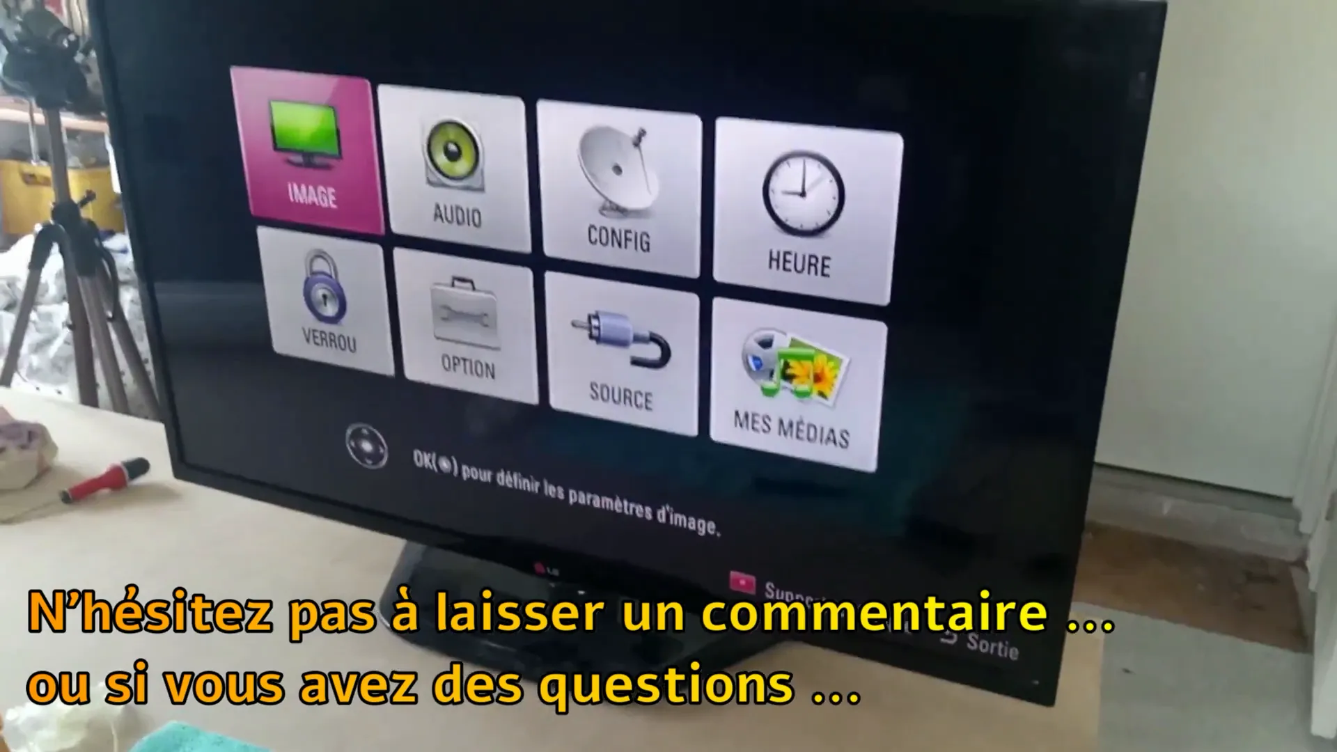 Test de fonctionnalité de la télévision