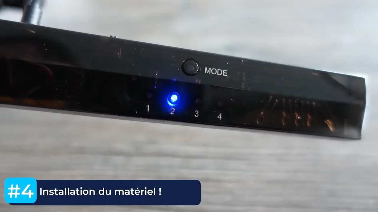 Bouton MODE et voyants de la DolphinBar MayFlash réglés pour le mode 2