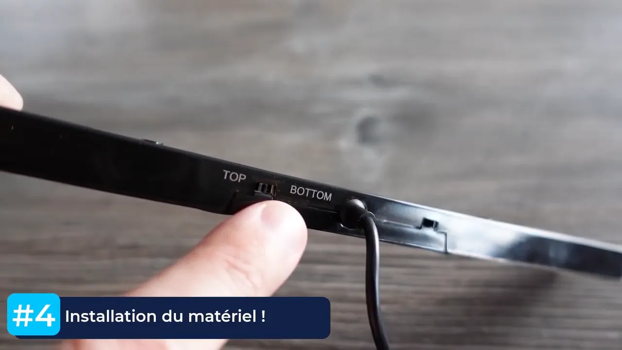 Presse du bouton de réglage Top Bottom sur la DolphinBar MayFlash
