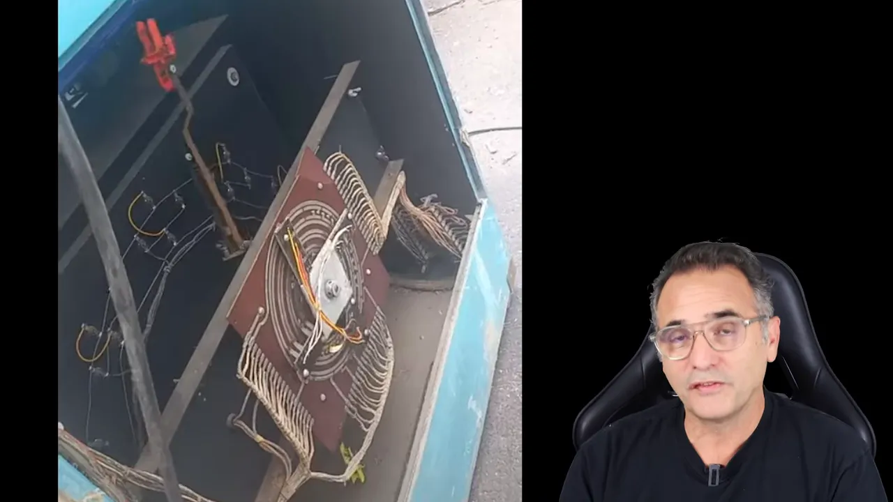 Gros plan sur le réseau de contacts et pistes électriques d'une machine EM