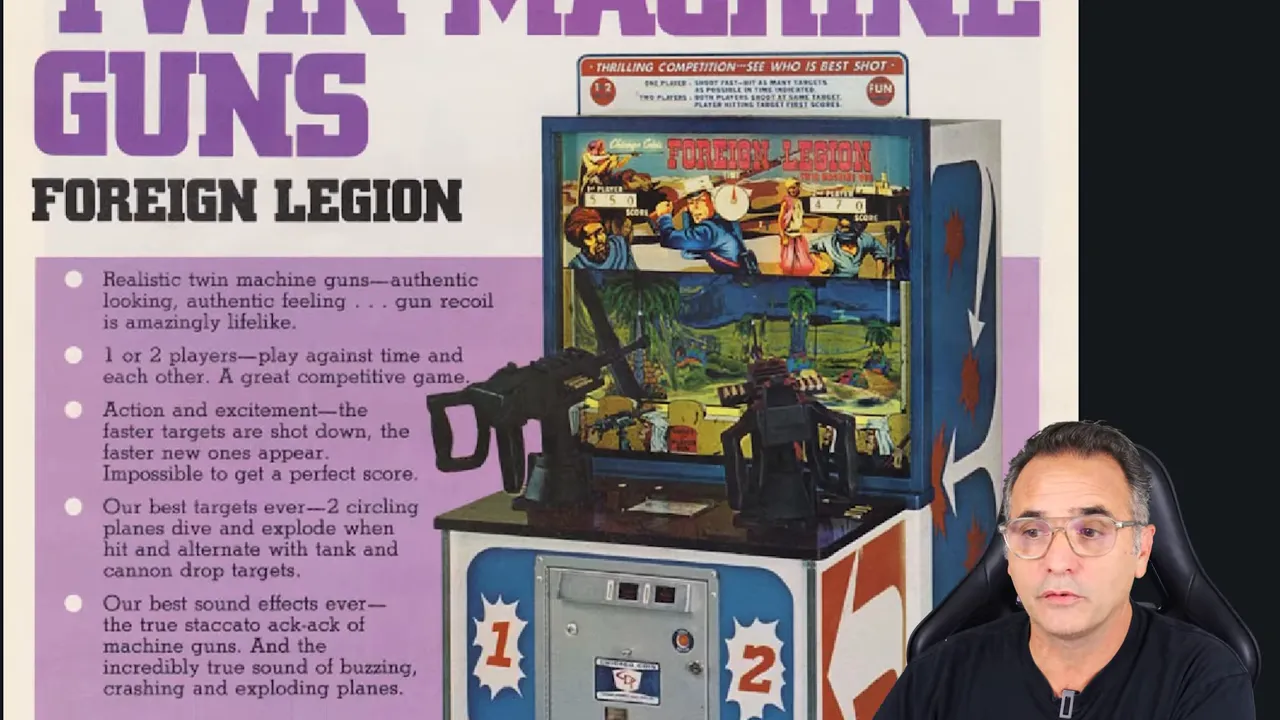 Flyer Twin Machine Guns affichant les deux mitraillettes et le décor