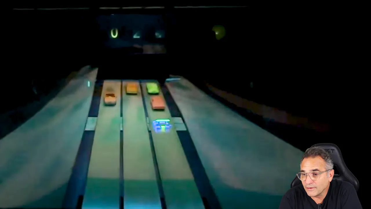 Road Runner : vue d'ensemble du cabinet et du joueur