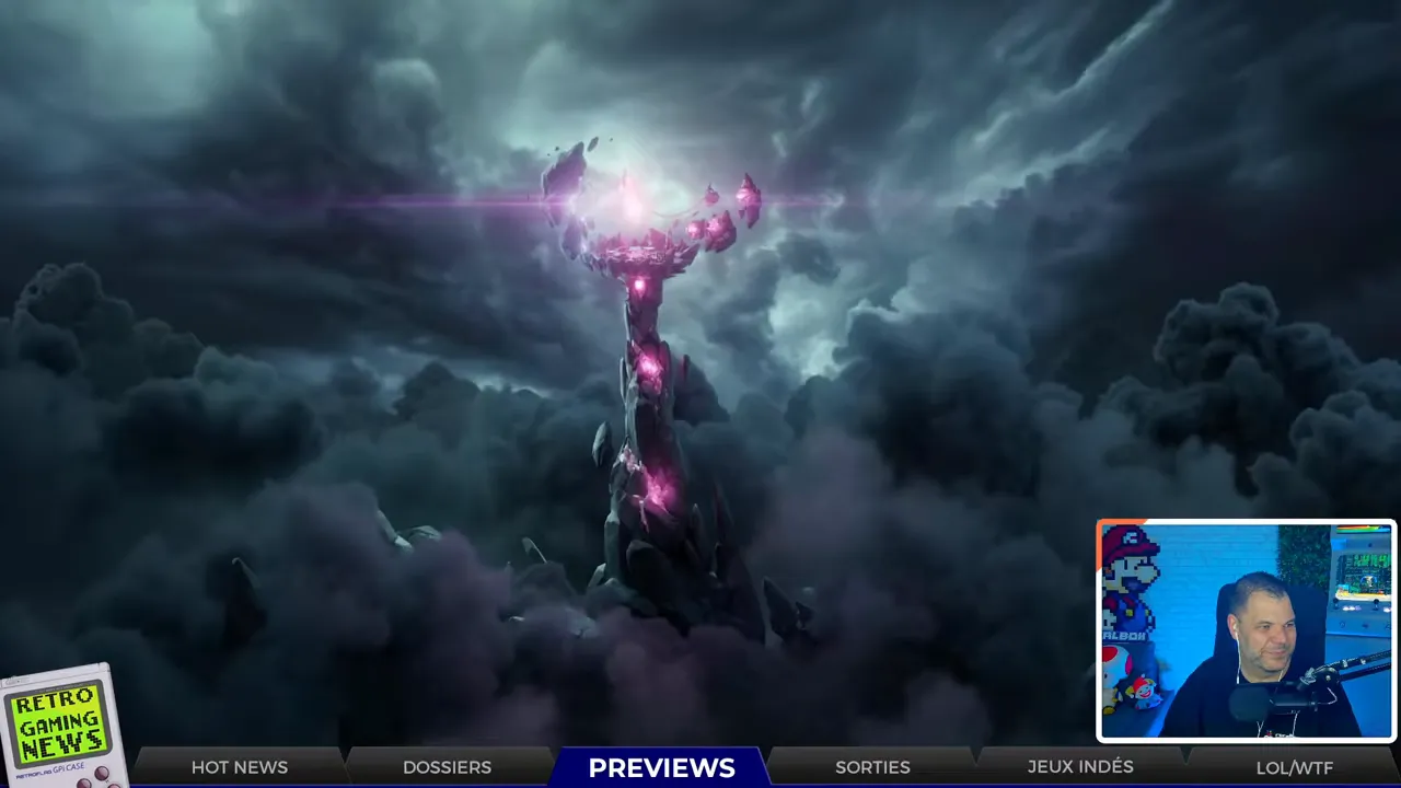 Visage de Spyro en gros plan devant un ciel clair
