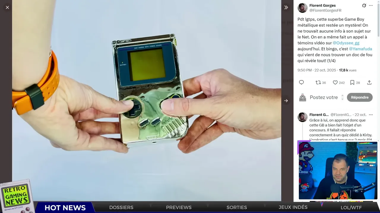 Gimpika Game Boy métallique