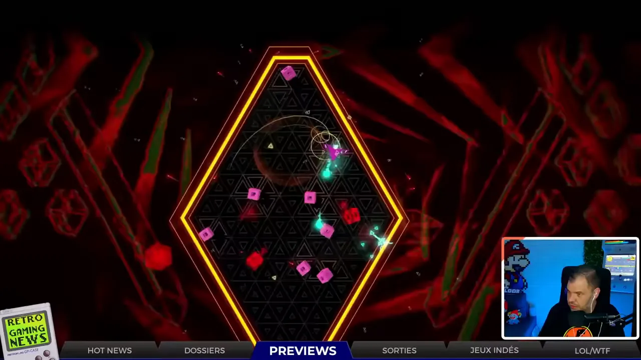 Sectory, shmup bullet hell néon