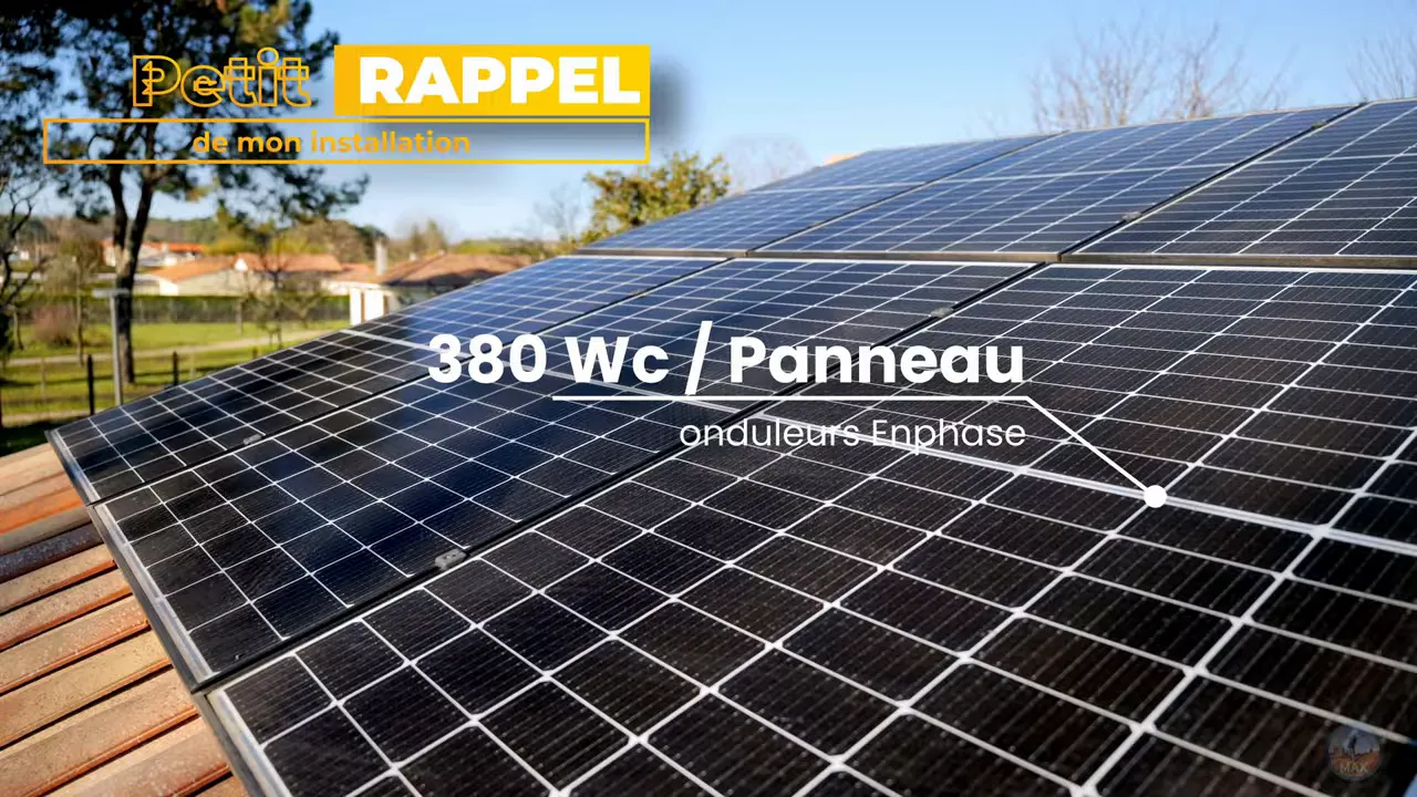 Panneaux solaires 380 Wc avec micro-onduleurs Enphase pour la comparaison