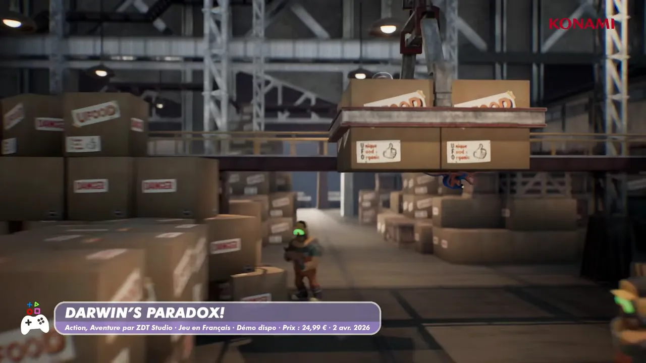 Darwin’s Paradox : exploration dans un complexe industriel rempli de cartons et de couloirs