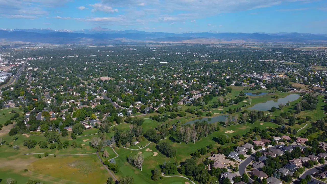 Sunset over the Front Range as seen from Longmont