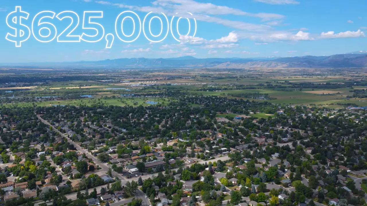 Side-by-side comparison showing median home prices in Boulder vs Longmont