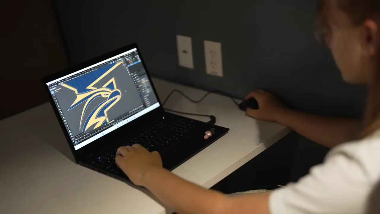 Layered image example for drone animation