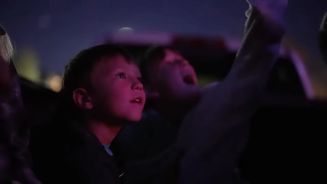 Students celebrating after a show