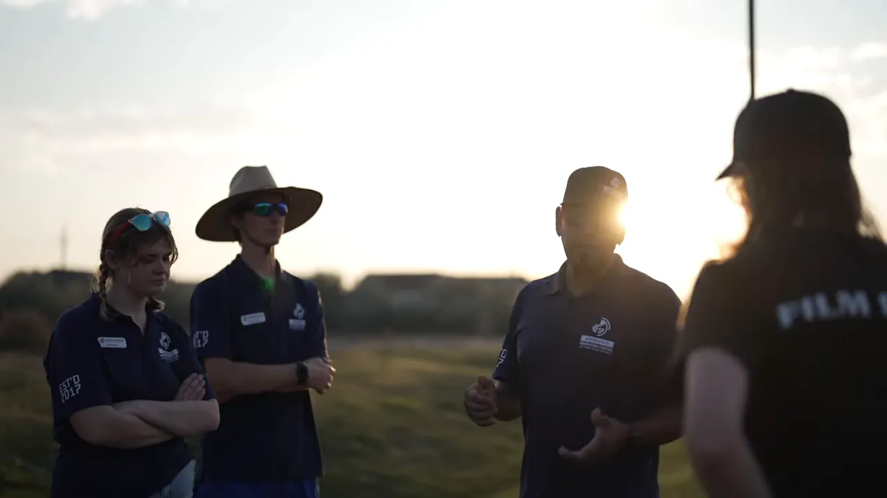 Drone Performance Team gathered on campus