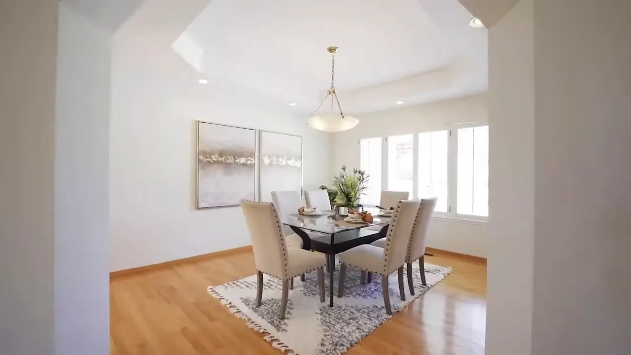 Formal dining area ready for a gathering