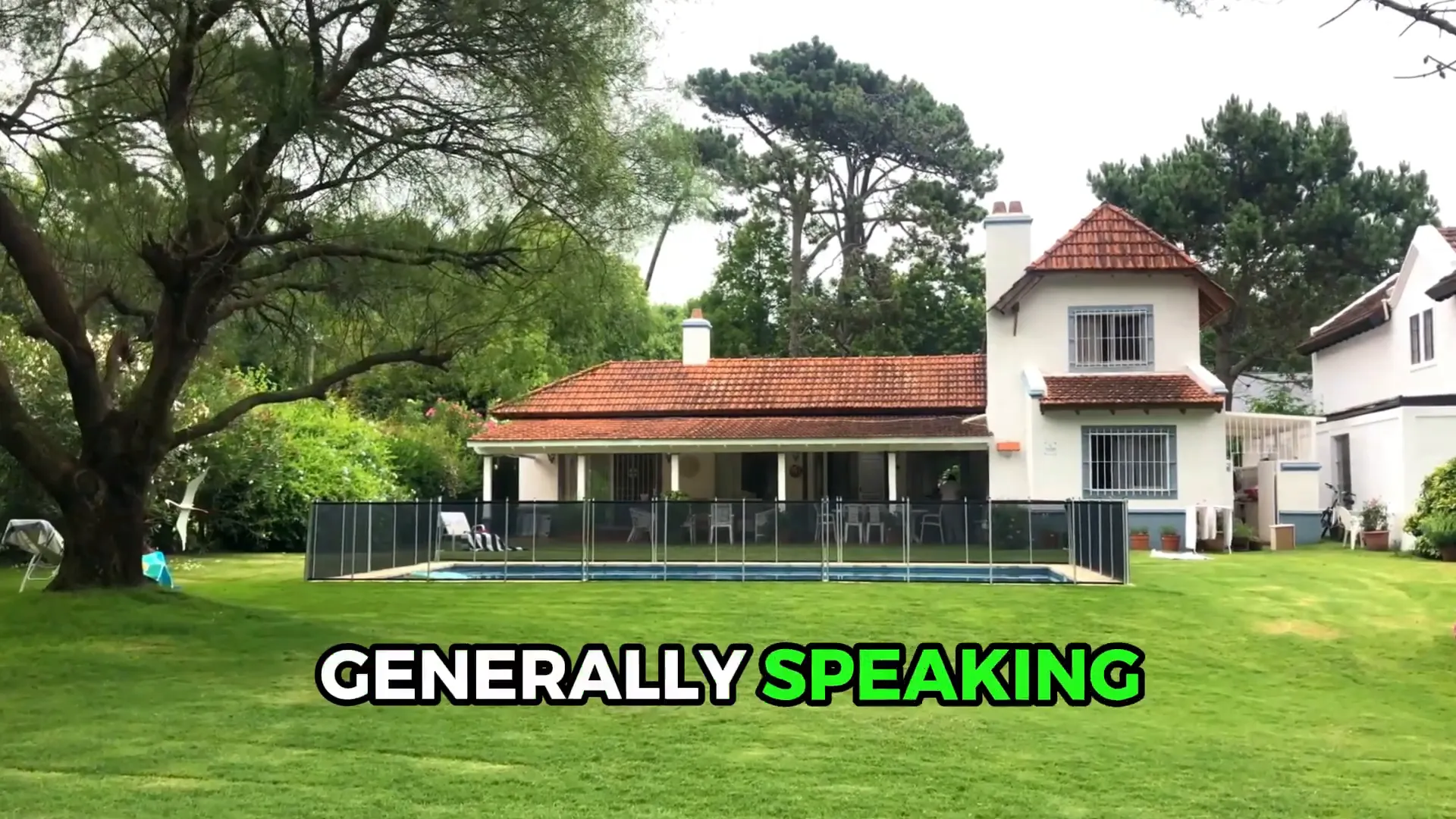 Spacious backyard of a single-family home