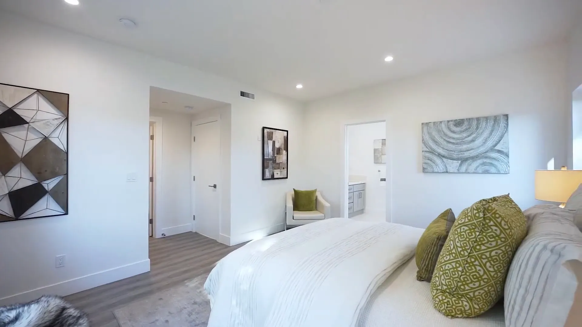 Spacious master bedroom with walk-in closet