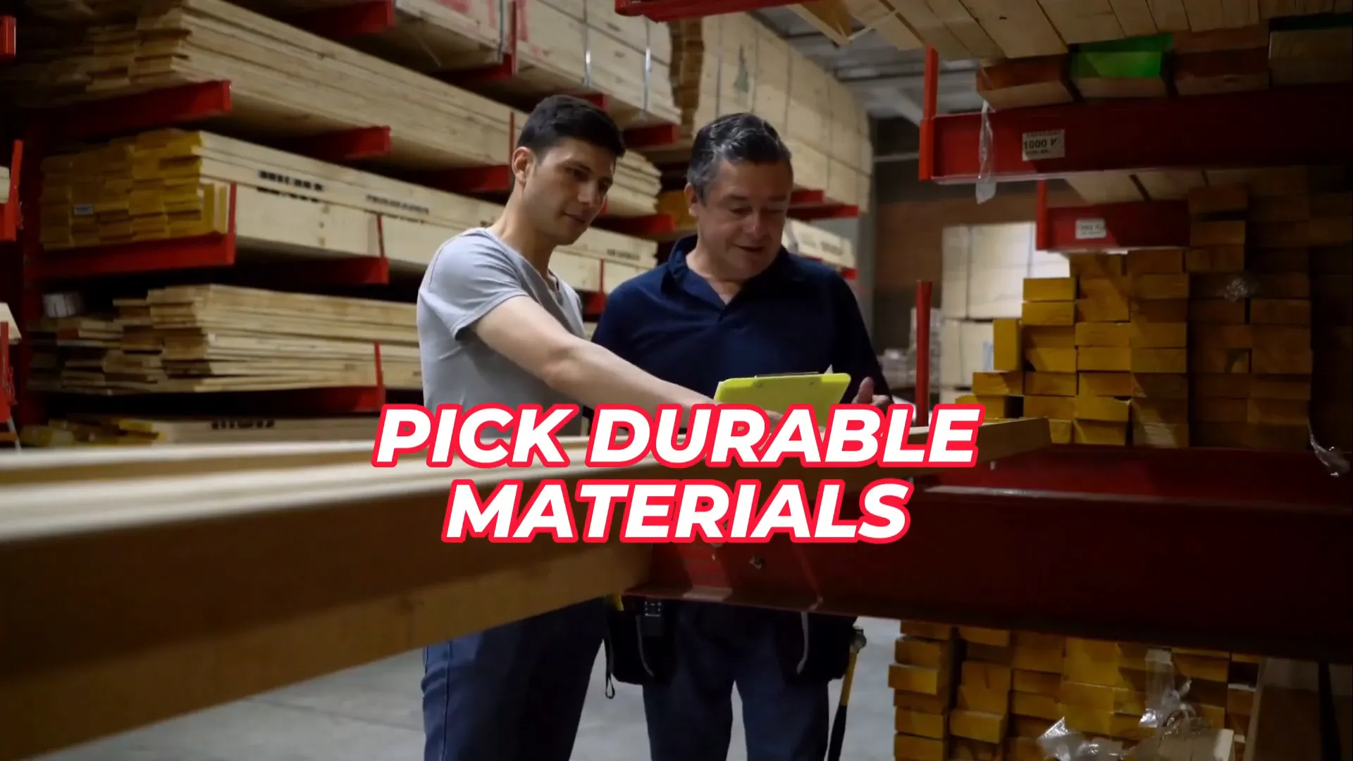 Choosing durable materials