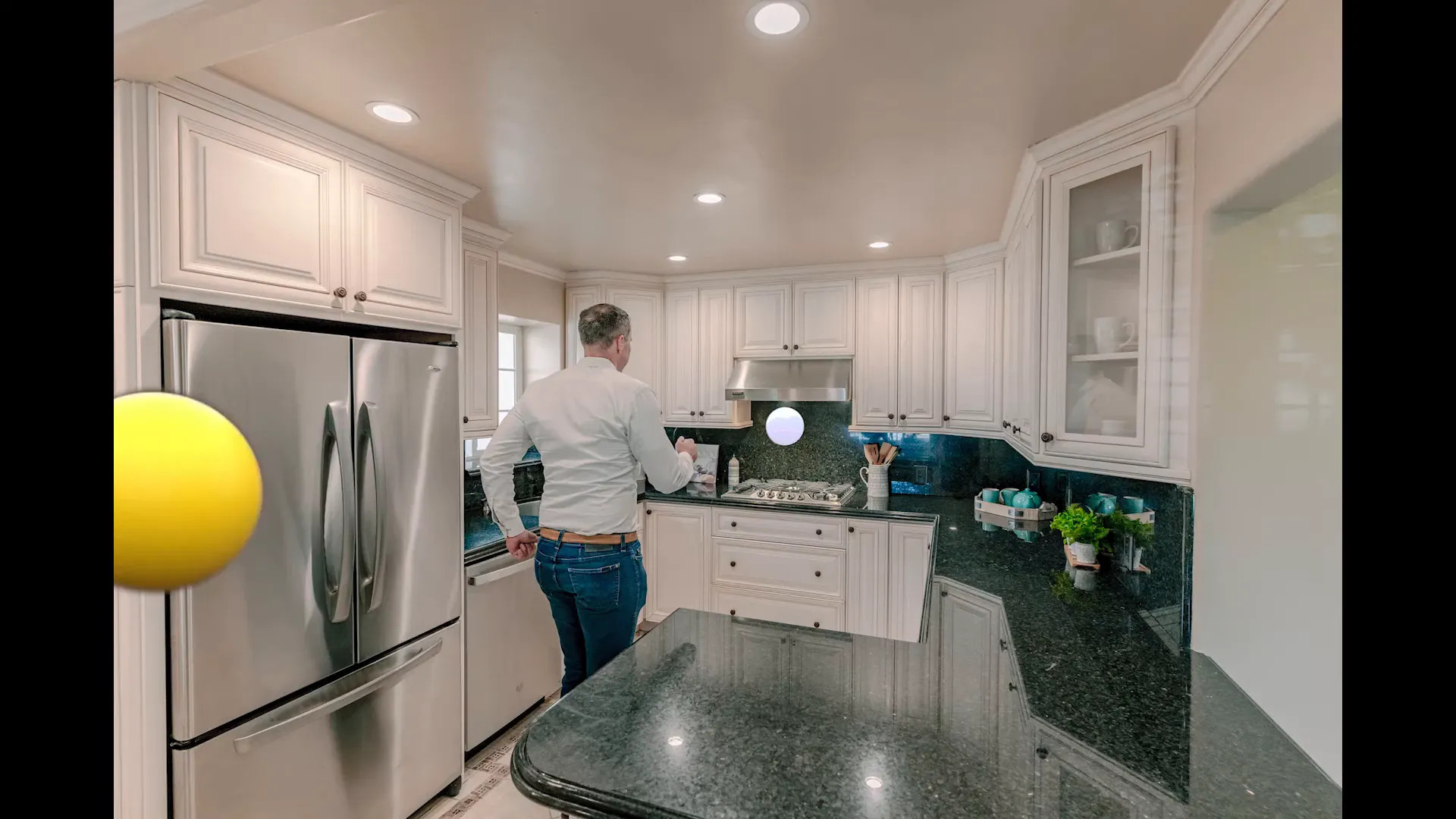 Interior view of the modern kitchen