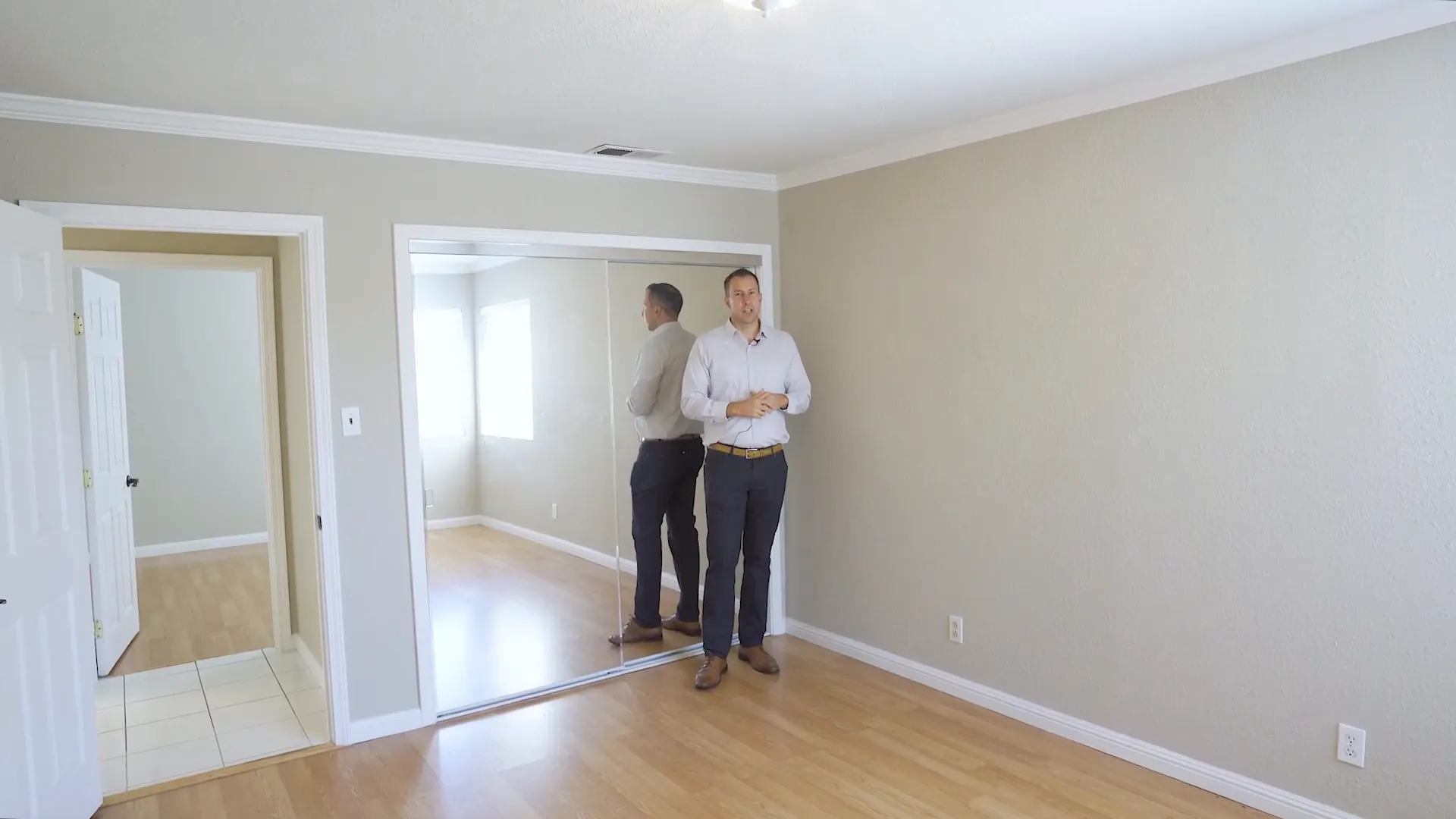 Staged master bedroom