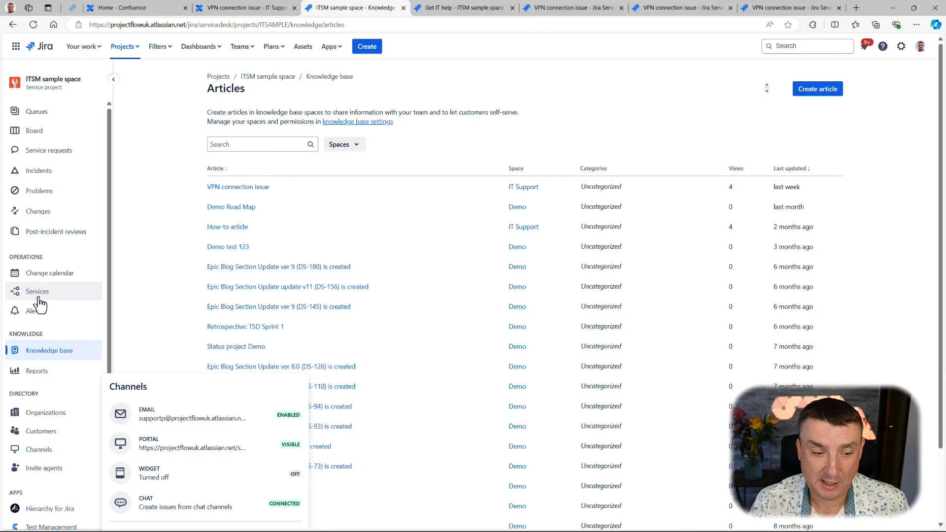 Demo of Knowledge Base setup