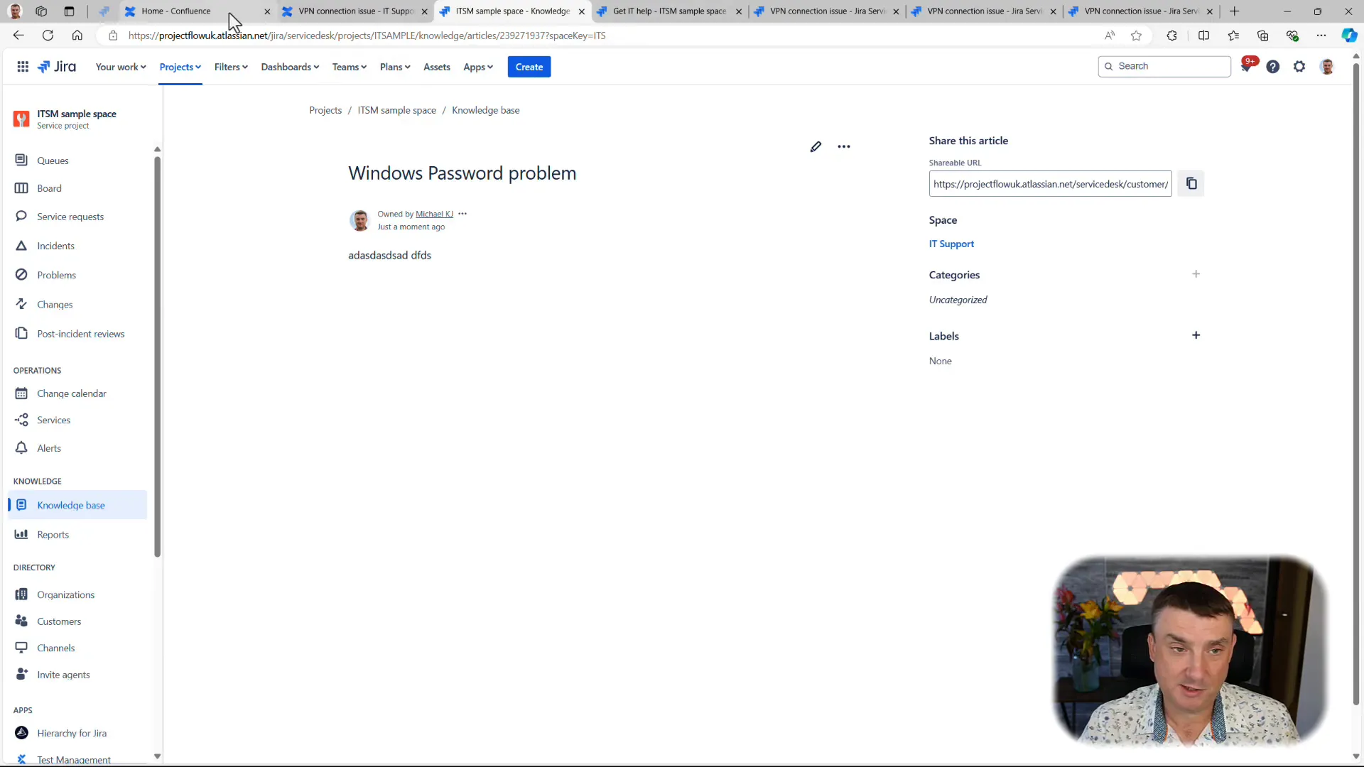 Practical demonstration of Knowledge Base
