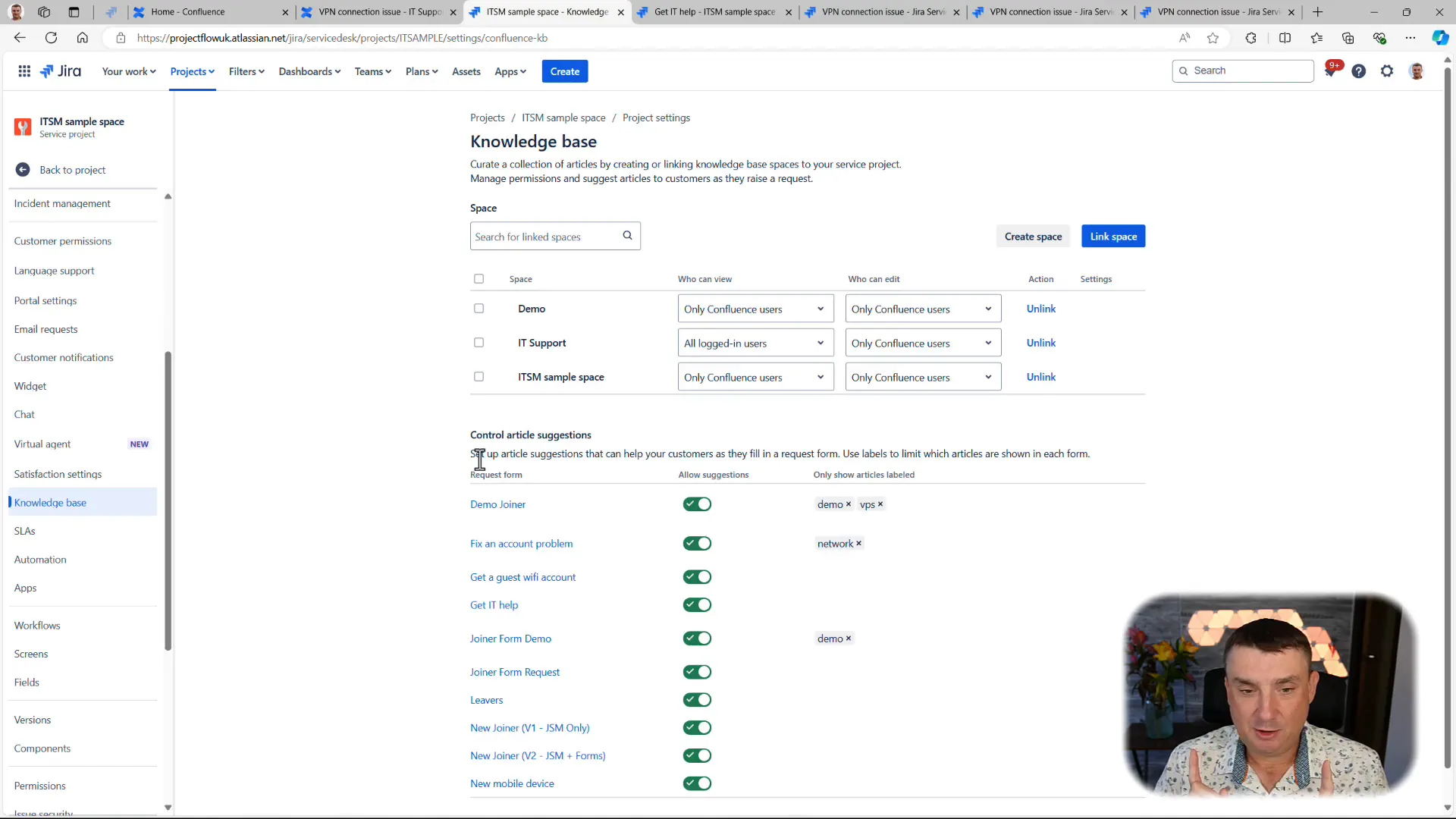 Managing Knowledge Base content
