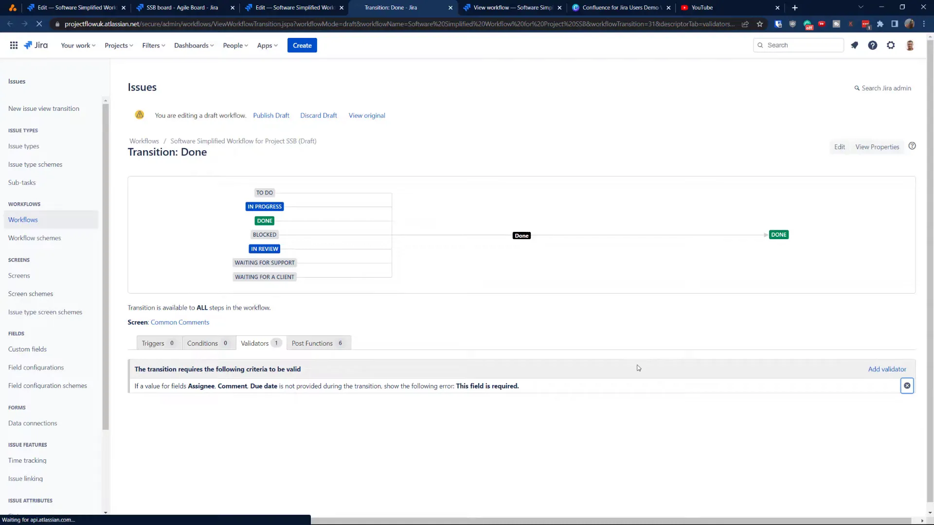 Removing existing validators