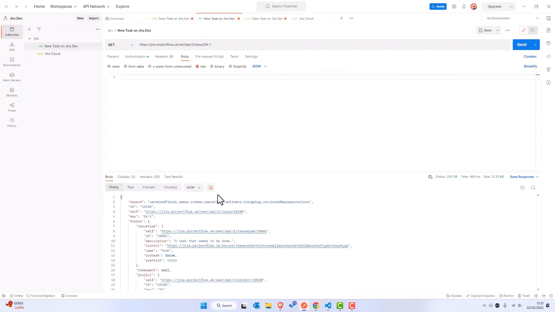Retrieving ticket information in Postman