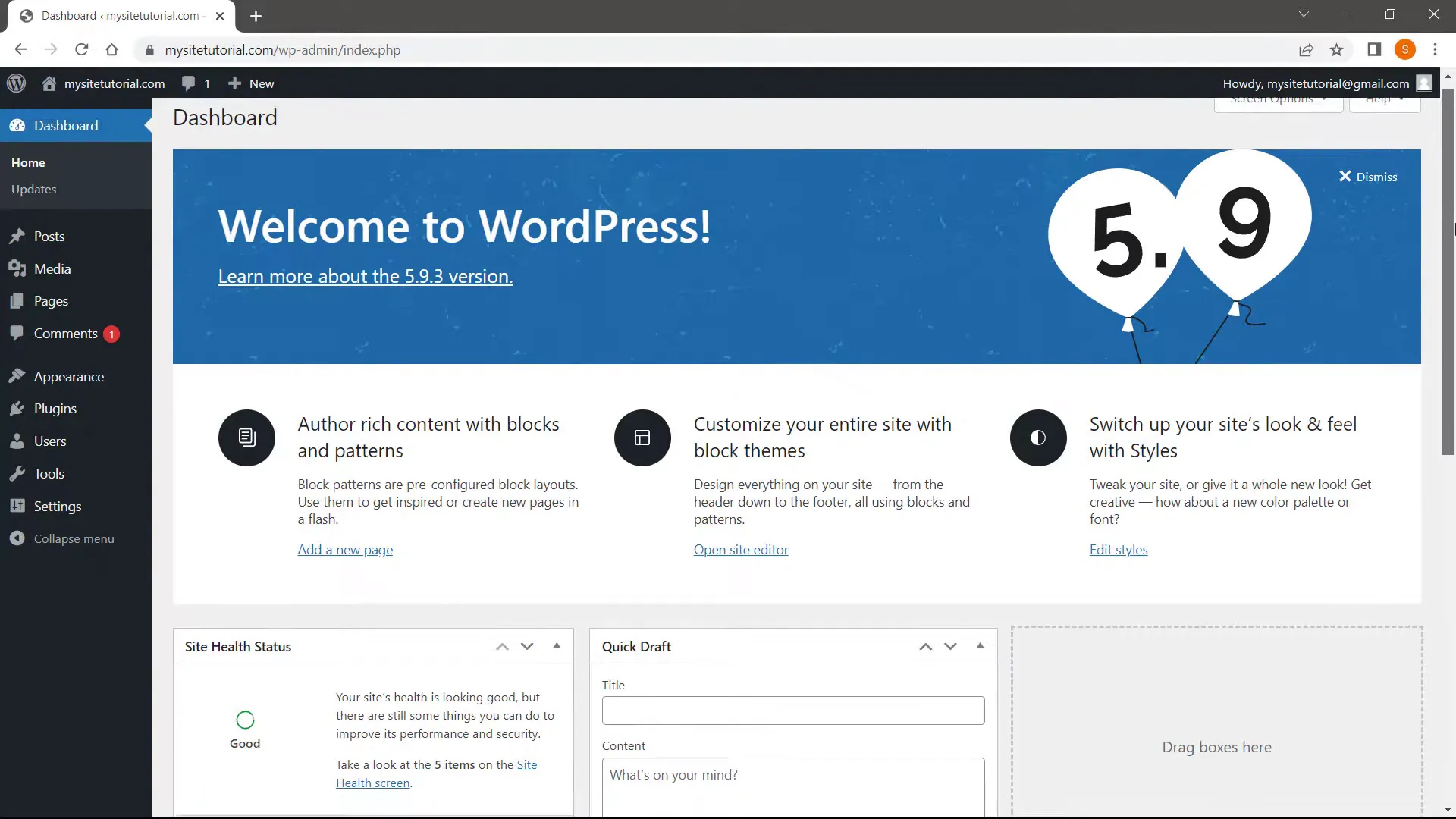 Access WordPress themes