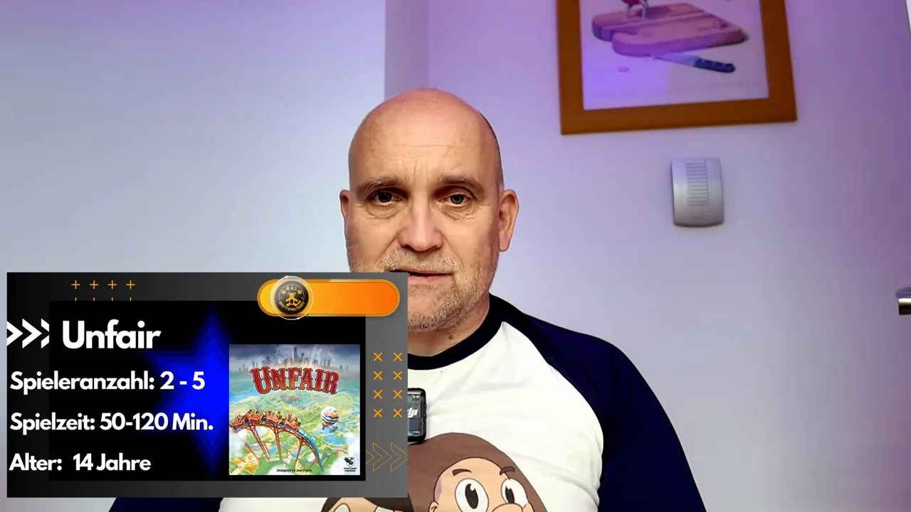 Unfair: Spielbrett und Karten mit Comic-Helden