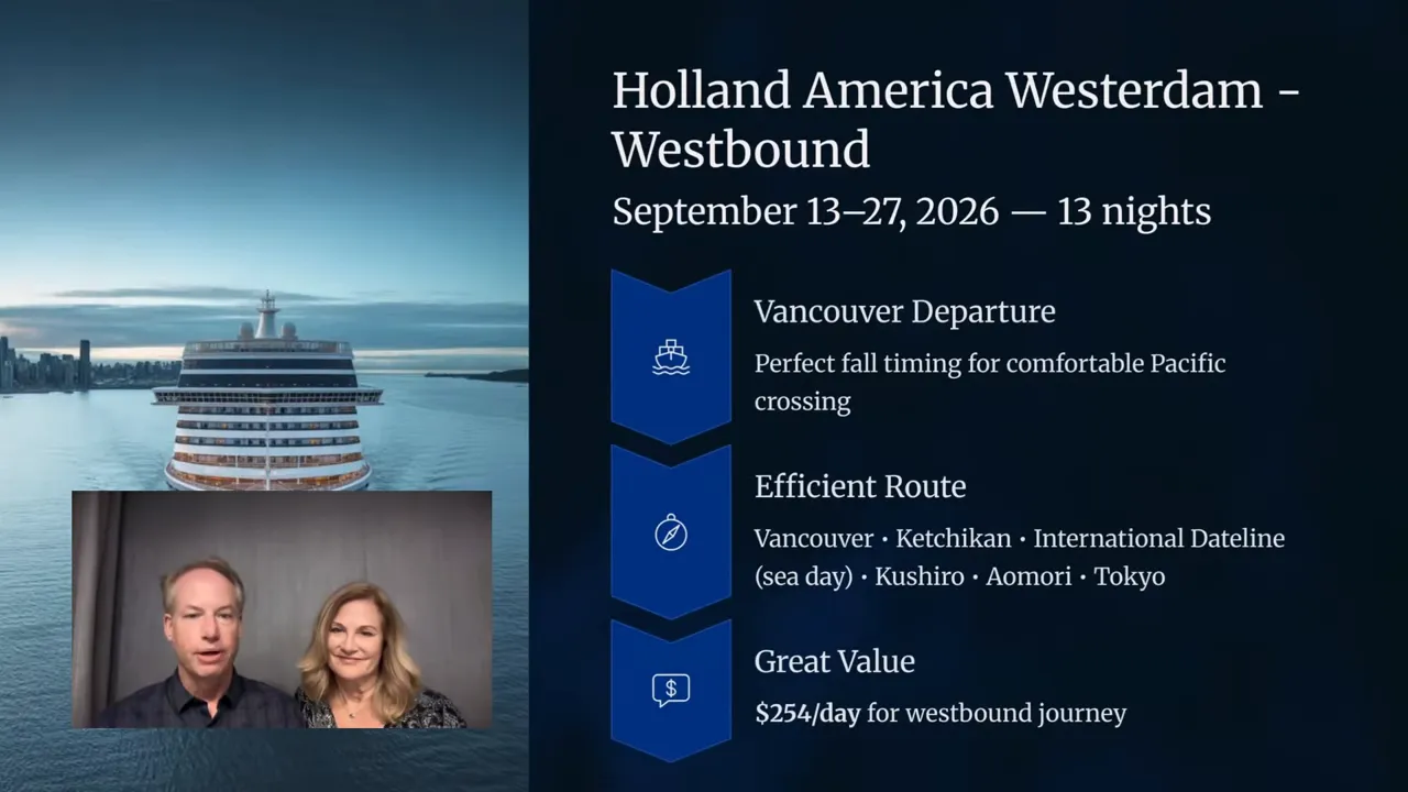 Holland America fall repositioning map