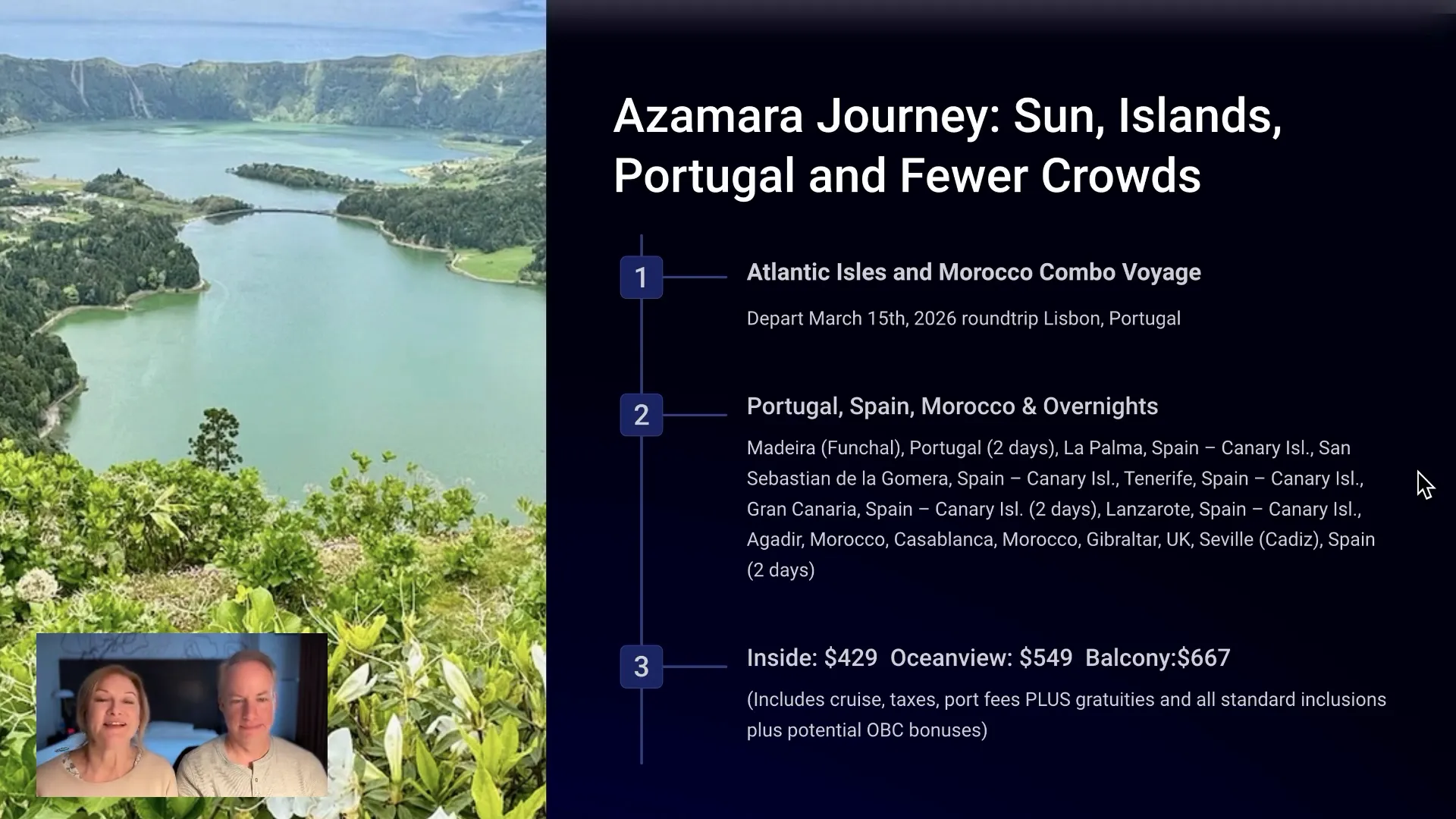 Canary Islands cruise itinerary