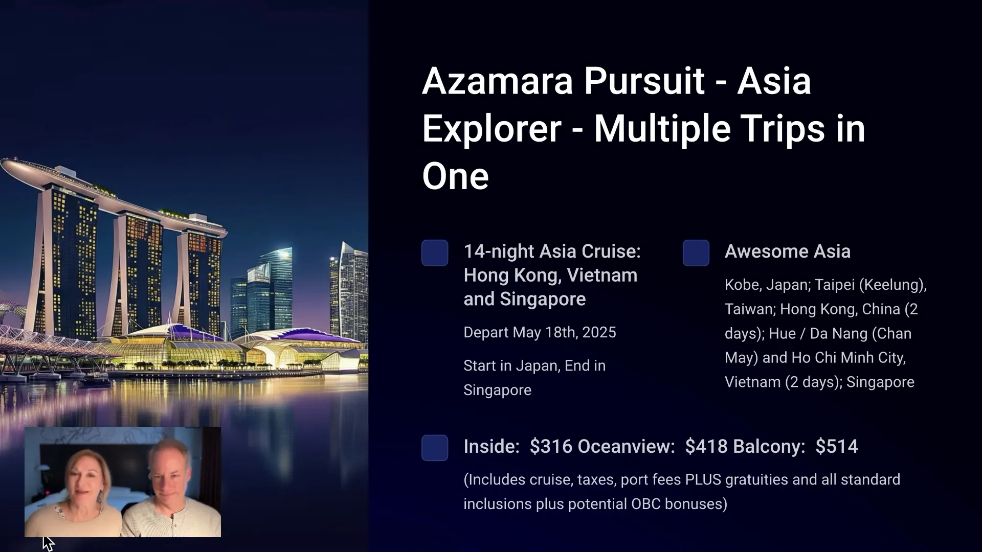 Asia cruise itinerary