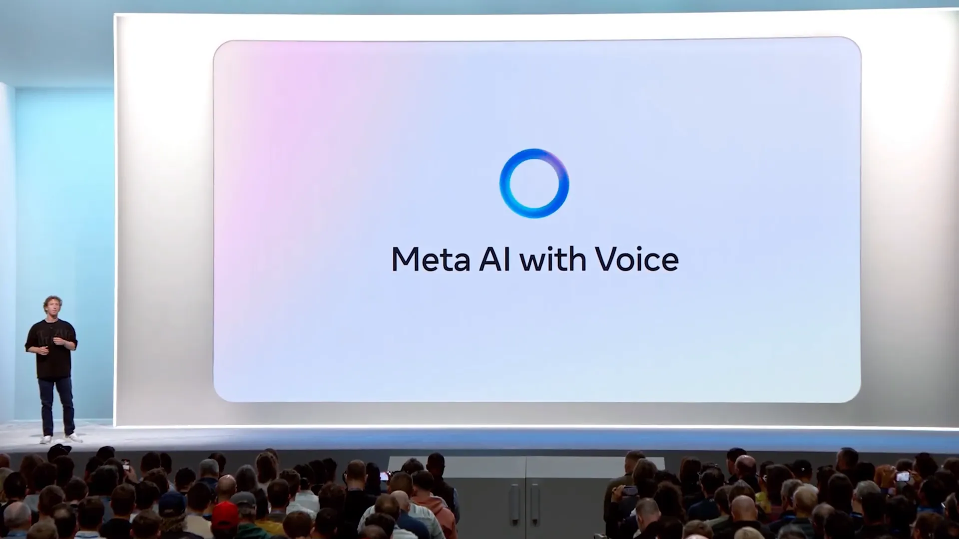 Demonstration of voice interaction with Meta AI