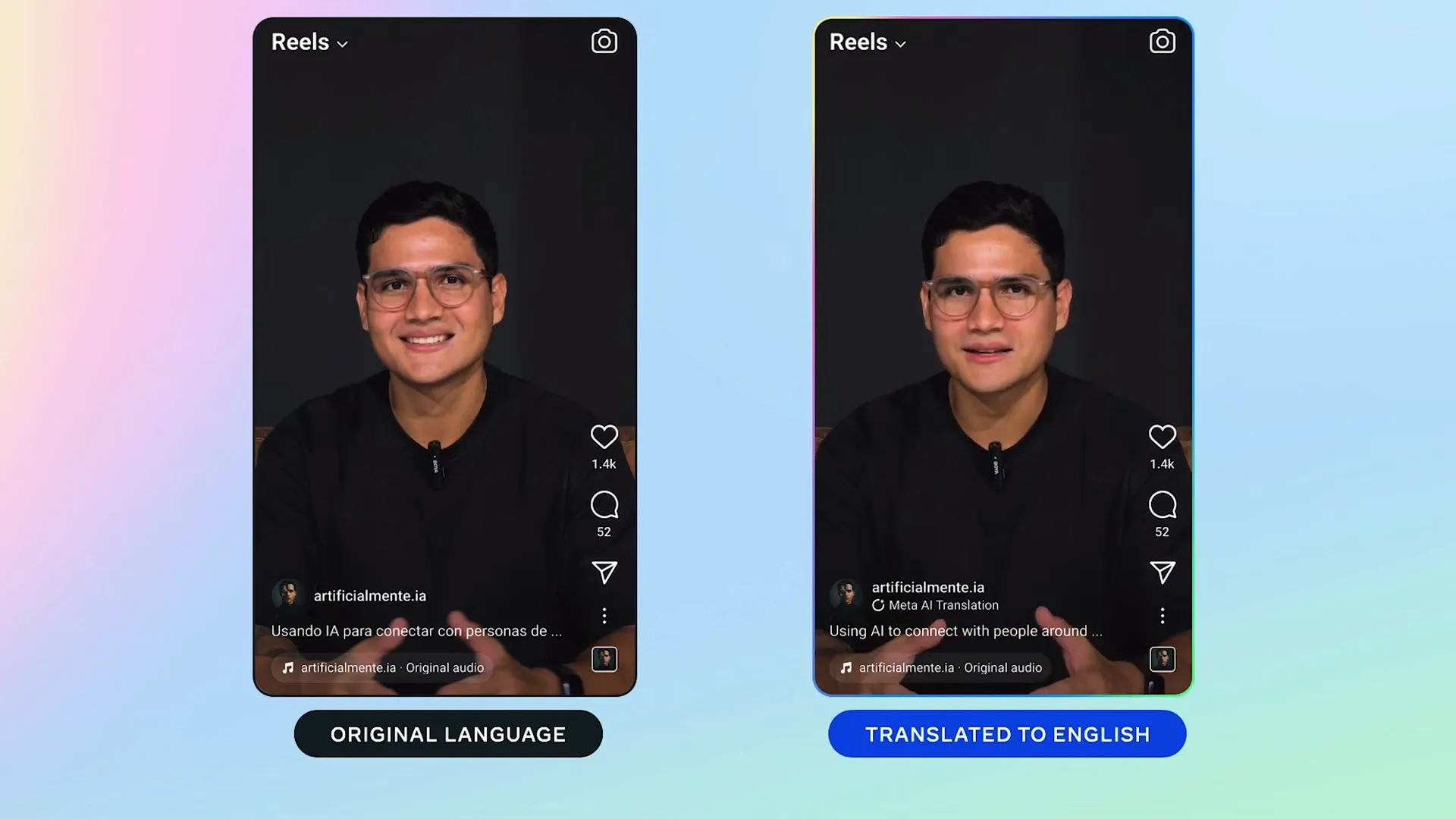 Demonstration of AI assistant in glasses