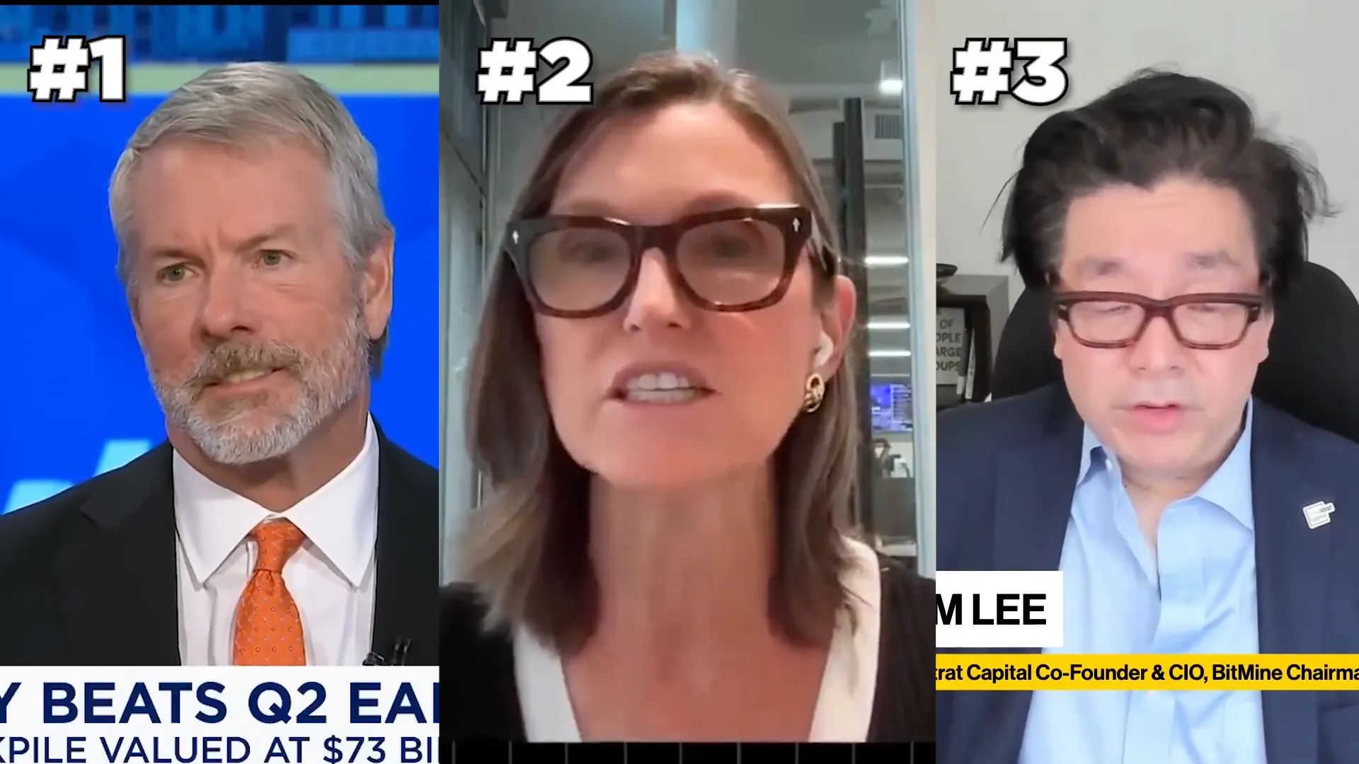 Michael Saylor, Cathie Wood, and Tom Lee agree on crypto dip opportunity