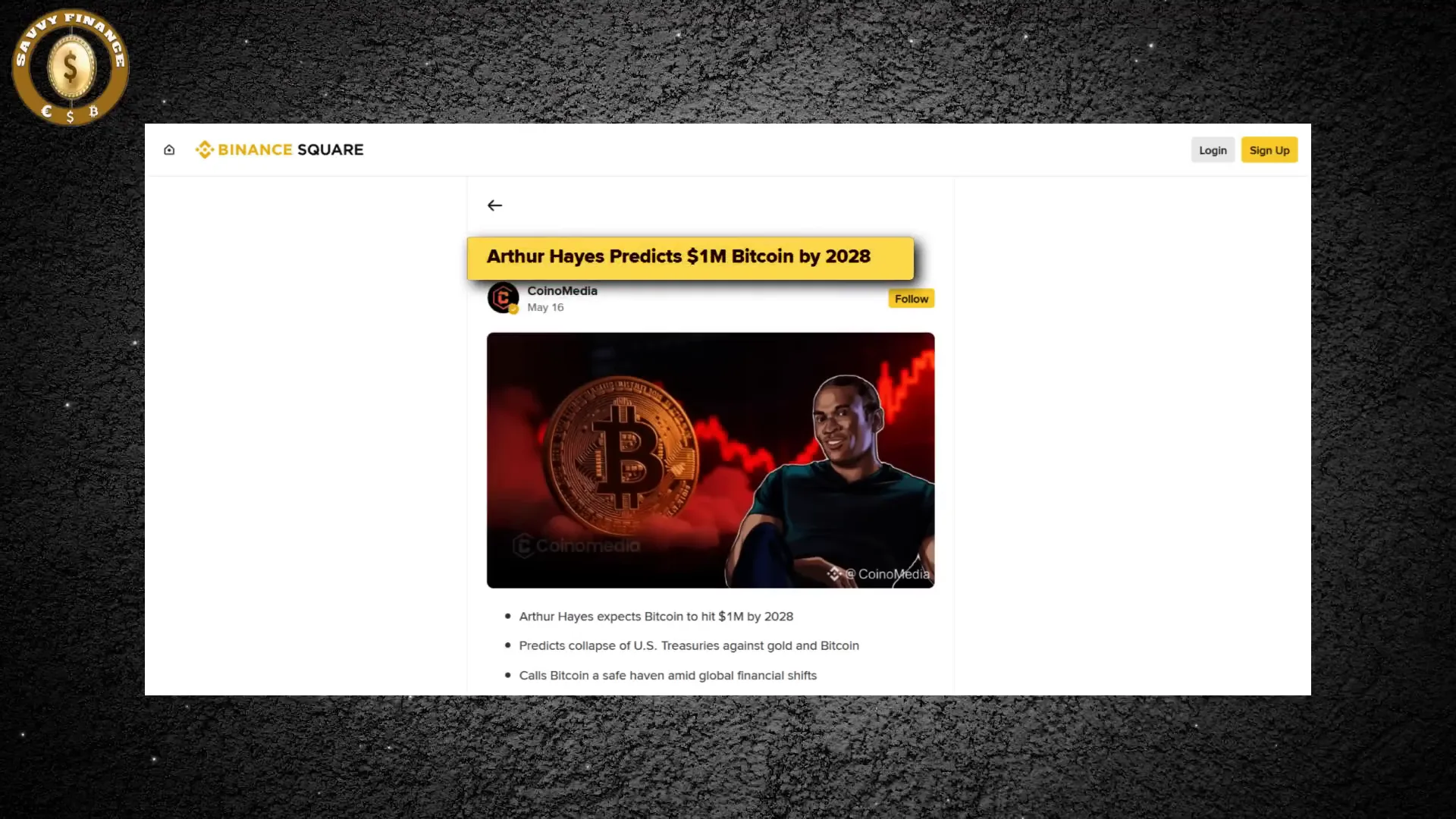 Arthur Hayes predicts Bitcoin price surge