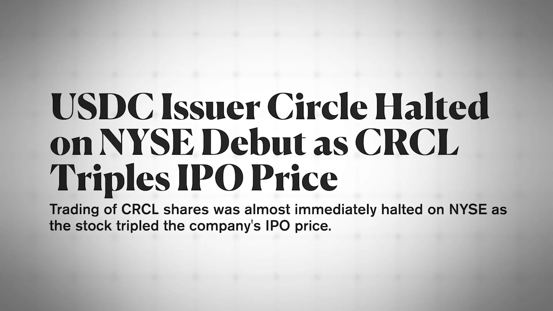 Circle IPO announcement and institutional investors
