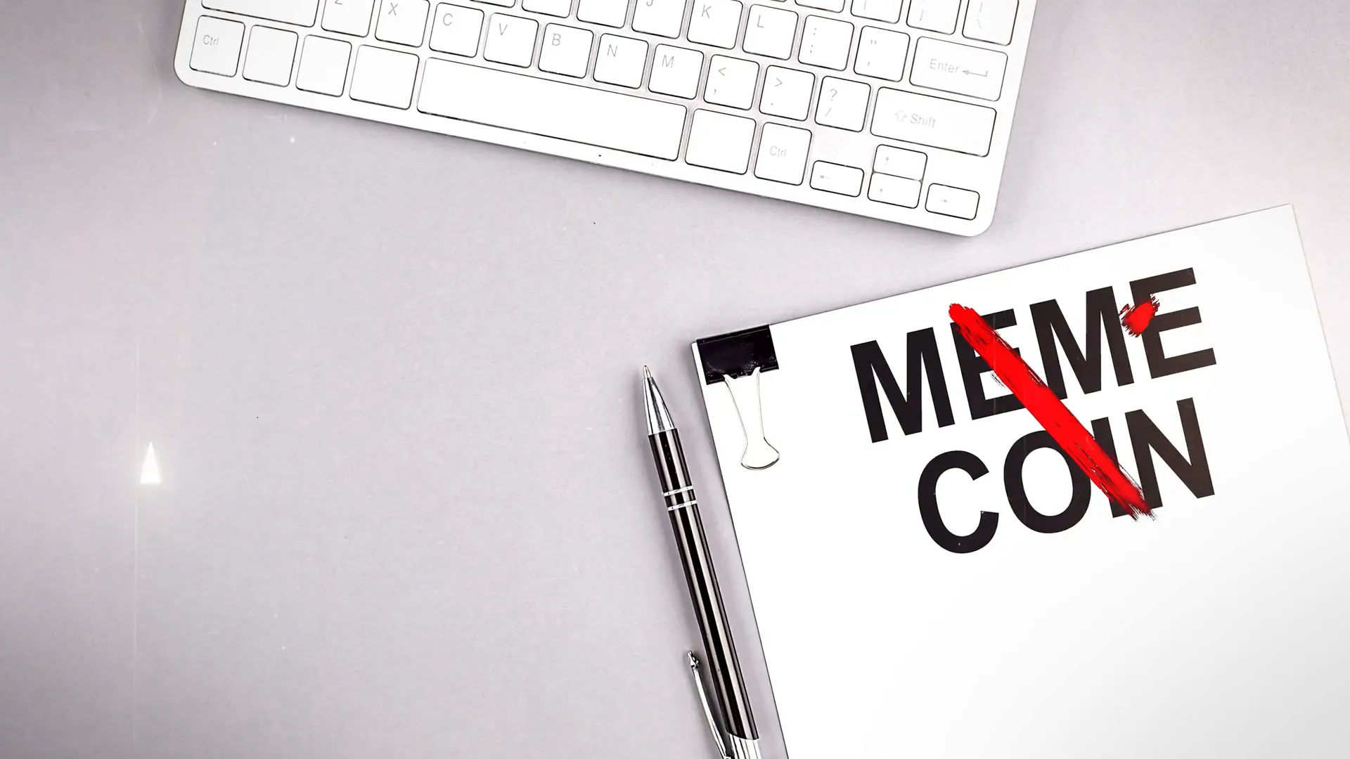 Investor contemplating memecoin investment strategy