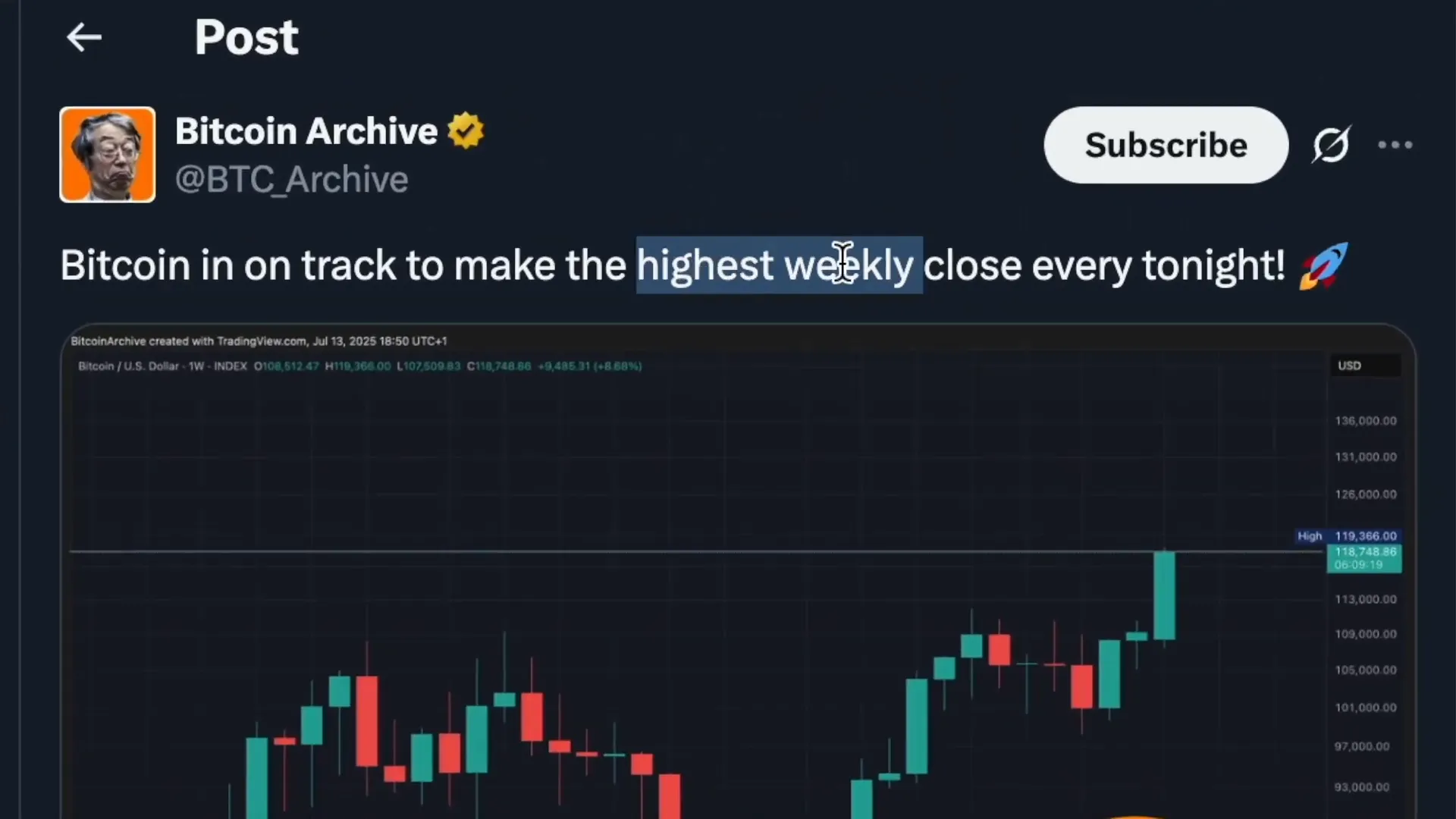 Bitcoin price hitting new all-time high