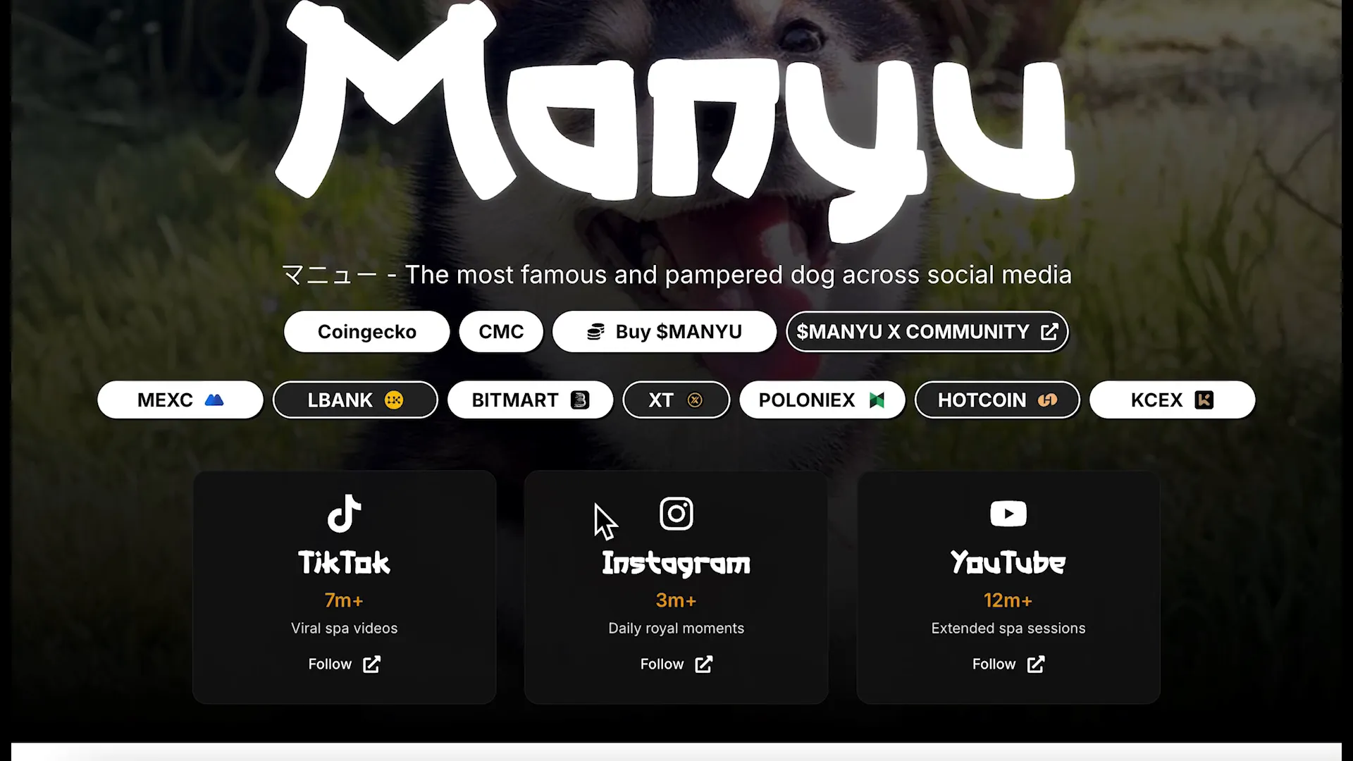Manyu meme coin gaining popularity with strong social media and exchange listings