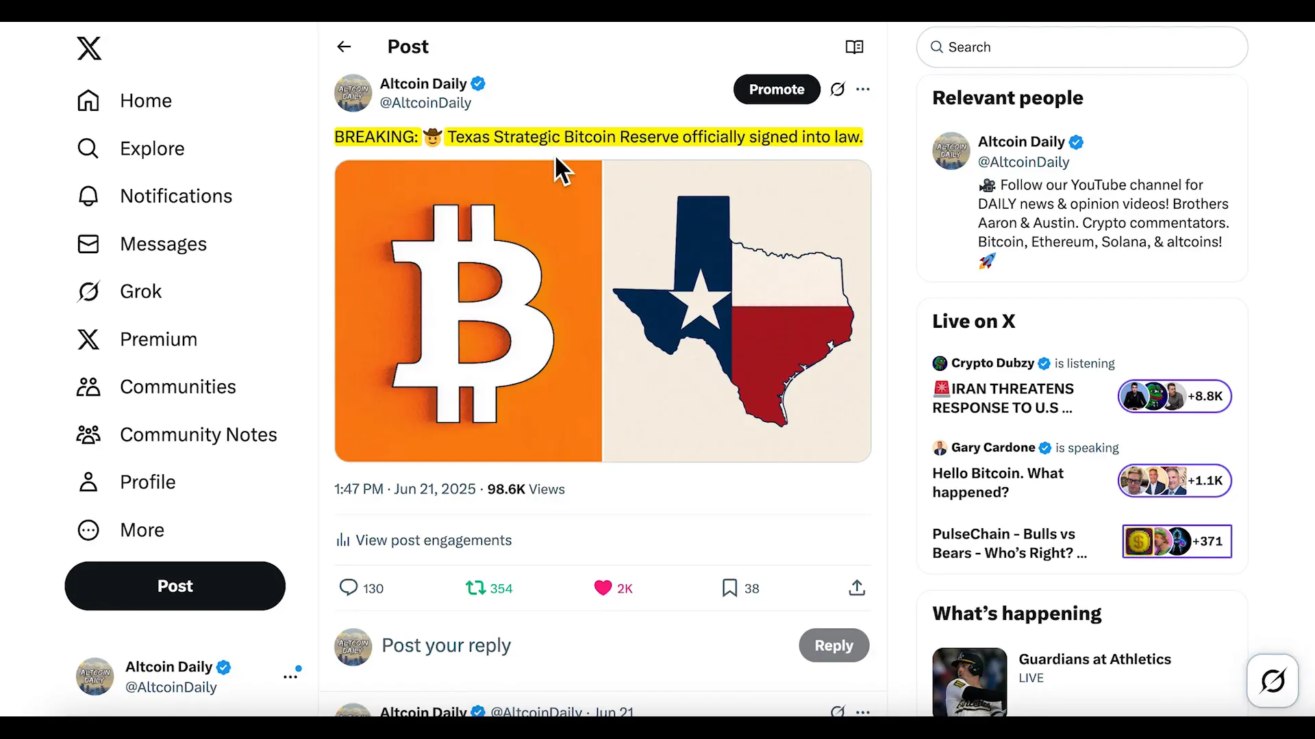 Texas joins Arizona and New Hampshire in strategic Bitcoin reserve