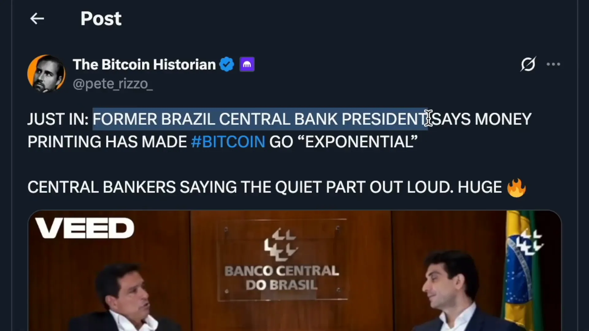 Central Bank of Brazil discussing cryptocurrency adoption