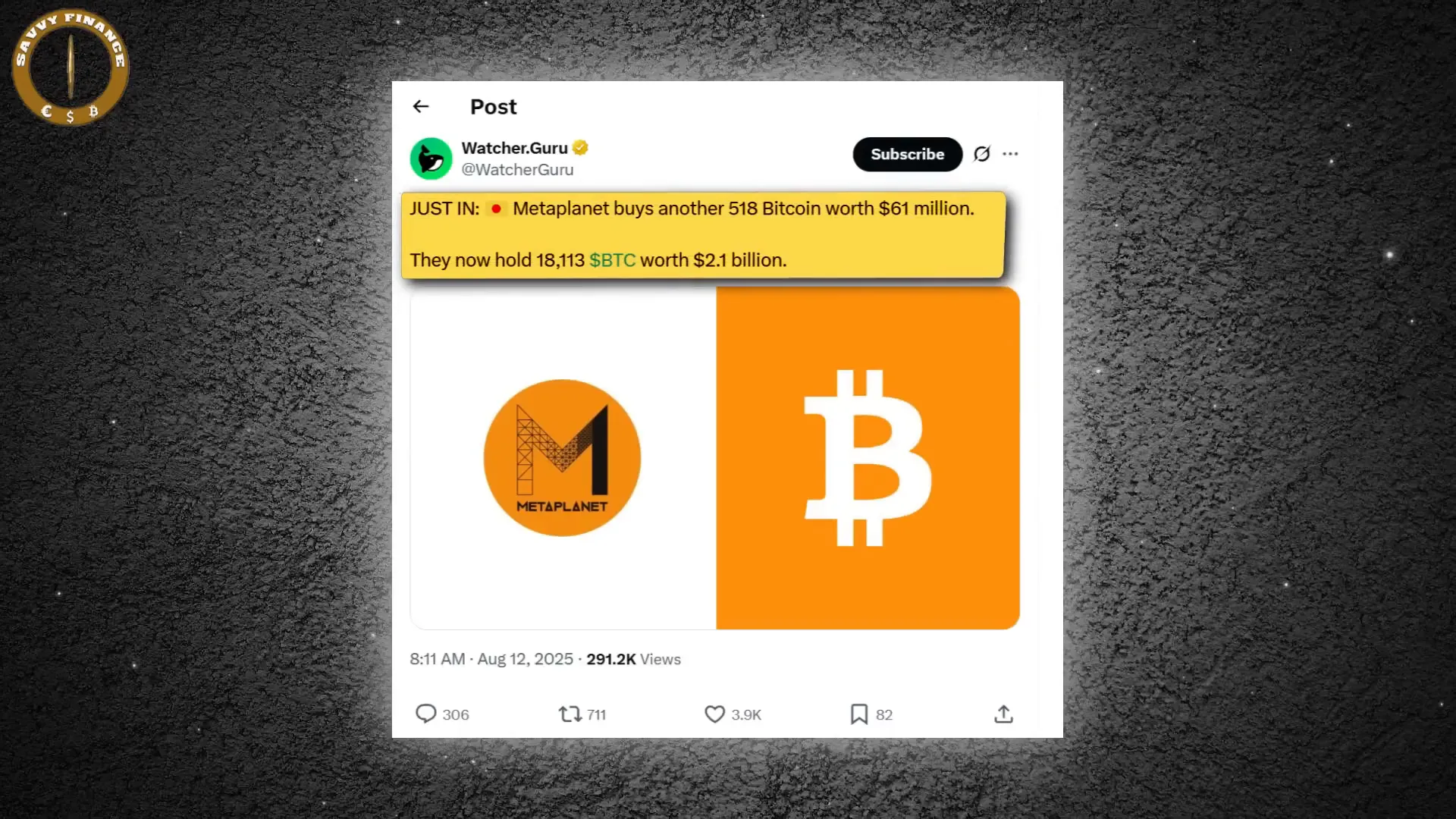 Corporate Bitcoin accumulation: Meta Planet purchase and corporate holders list