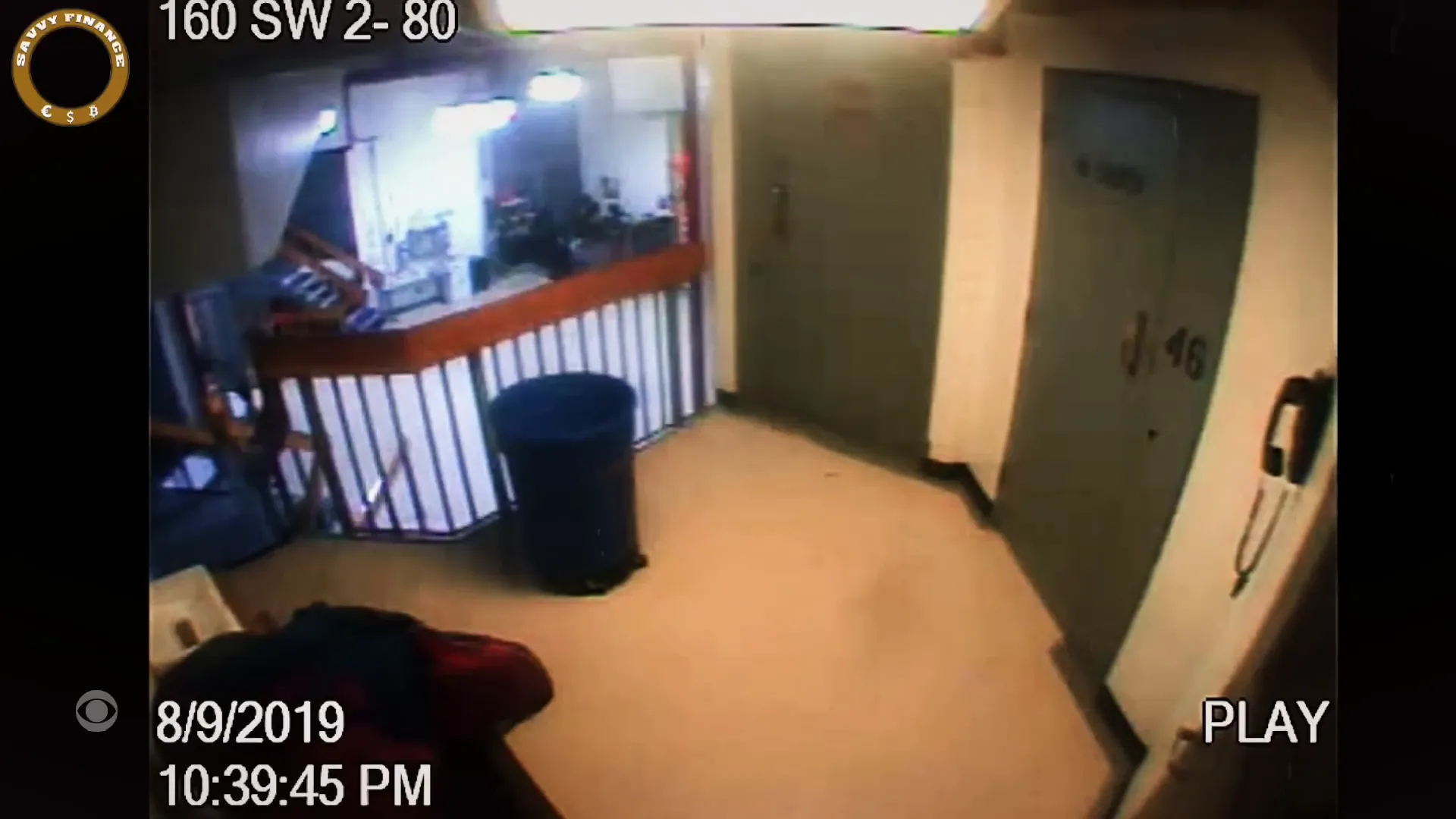 CBS reconstruction shows a mysterious orange figure on stairs