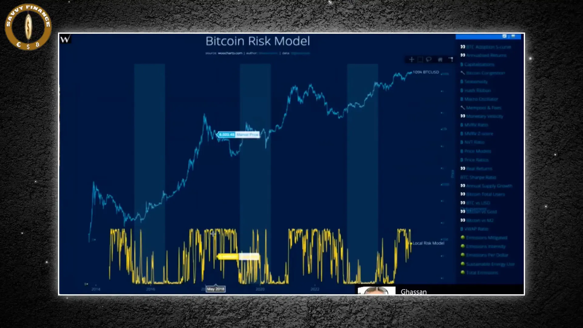 Bitcoin liquidity and risk model chart